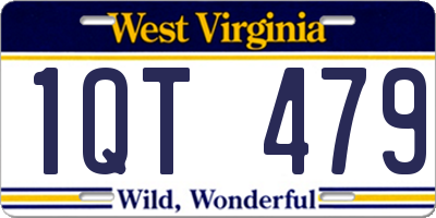 WV license plate 1QT479