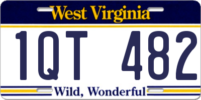 WV license plate 1QT482