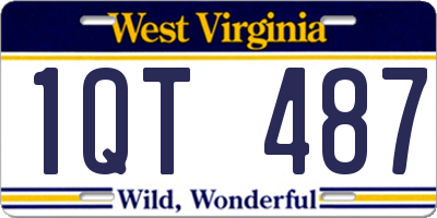 WV license plate 1QT487