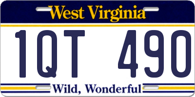 WV license plate 1QT490