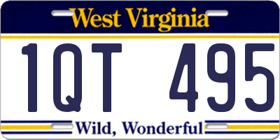 WV license plate 1QT495