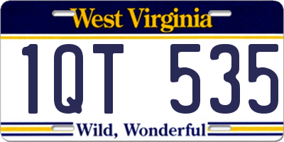 WV license plate 1QT535