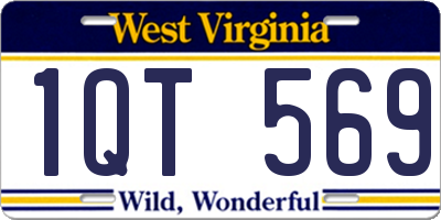WV license plate 1QT569