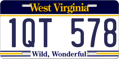 WV license plate 1QT578