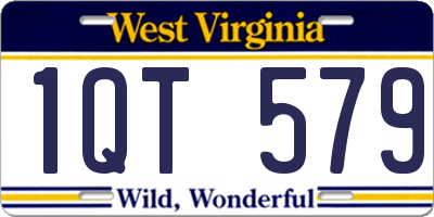 WV license plate 1QT579