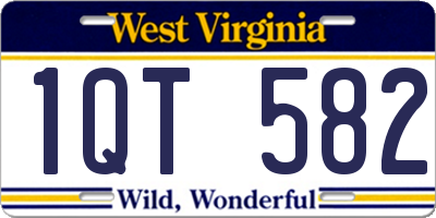 WV license plate 1QT582