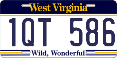 WV license plate 1QT586