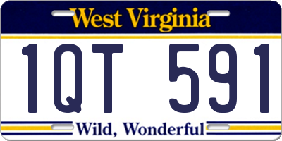 WV license plate 1QT591