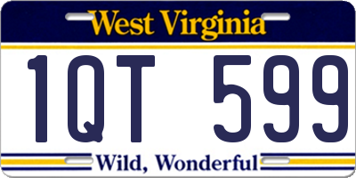 WV license plate 1QT599