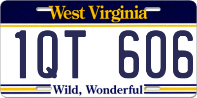 WV license plate 1QT606