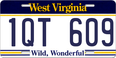 WV license plate 1QT609