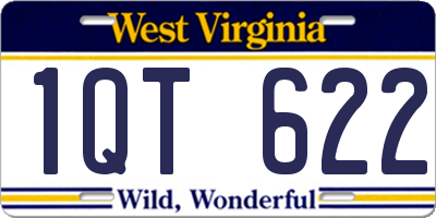 WV license plate 1QT622