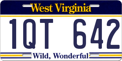 WV license plate 1QT642