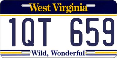 WV license plate 1QT659