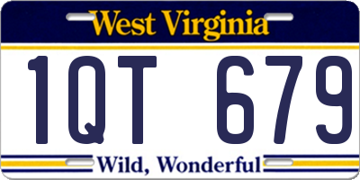WV license plate 1QT679
