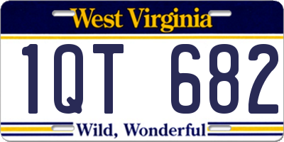 WV license plate 1QT682
