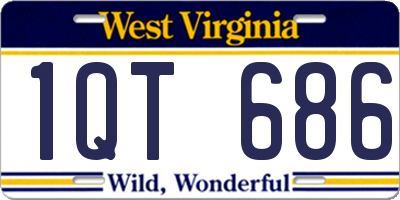 WV license plate 1QT686
