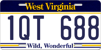 WV license plate 1QT688