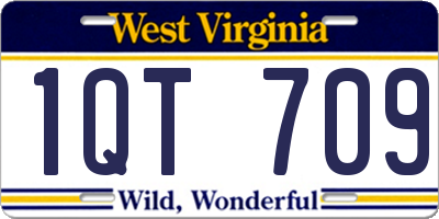 WV license plate 1QT709