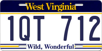 WV license plate 1QT712