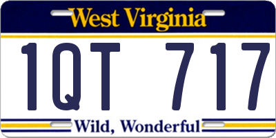 WV license plate 1QT717