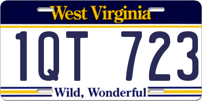 WV license plate 1QT723