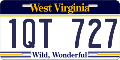 WV license plate 1QT727
