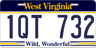 WV license plate 1QT732