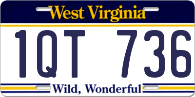 WV license plate 1QT736