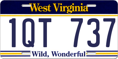 WV license plate 1QT737