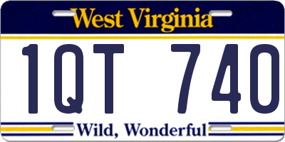 WV license plate 1QT740