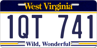 WV license plate 1QT741
