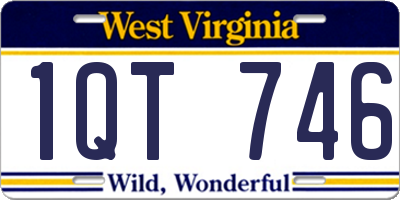WV license plate 1QT746