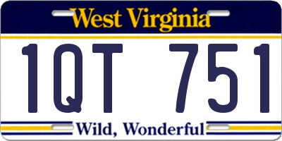 WV license plate 1QT751