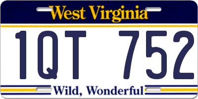 WV license plate 1QT752