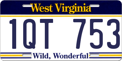 WV license plate 1QT753
