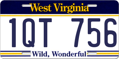 WV license plate 1QT756