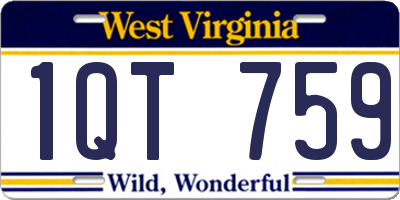 WV license plate 1QT759