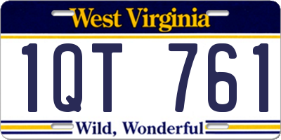 WV license plate 1QT761