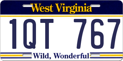 WV license plate 1QT767