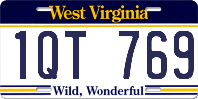 WV license plate 1QT769