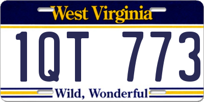 WV license plate 1QT773