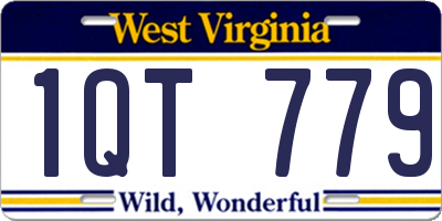WV license plate 1QT779