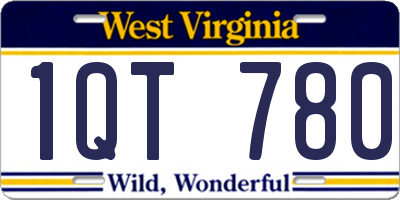 WV license plate 1QT780