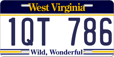 WV license plate 1QT786