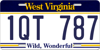 WV license plate 1QT787