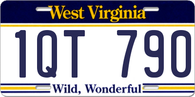 WV license plate 1QT790
