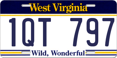 WV license plate 1QT797