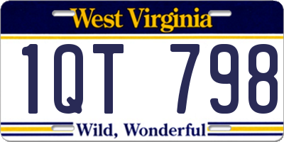 WV license plate 1QT798