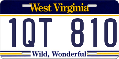 WV license plate 1QT810